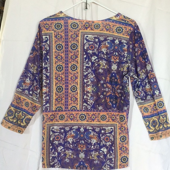 Womens India Print Blouse - Picture 5 of 5